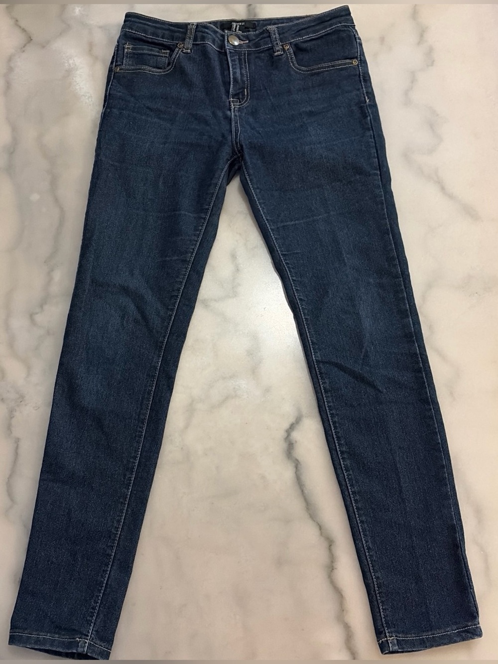 Women's Dark Blue Slim Straight Jeans